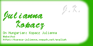 julianna kopacz business card